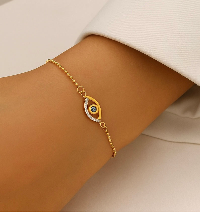 Blue Evil Eye Earrings