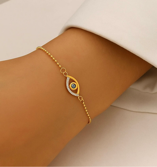 Blue Evil Eye Earrings