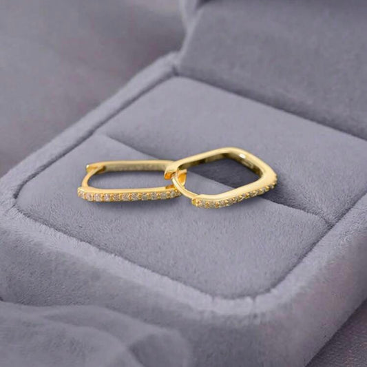 Gold and Crystal Earrings