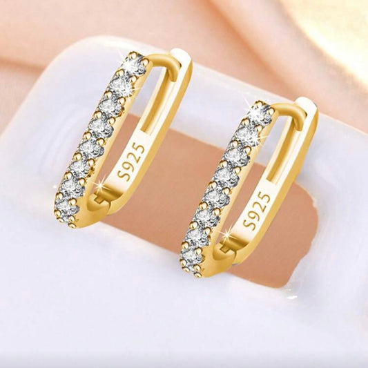 Gold and Crystal Earrings