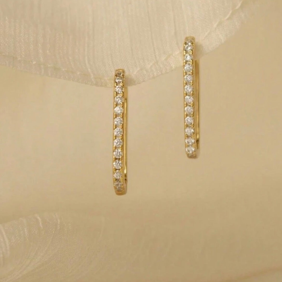 Gold and Crystal Earrings