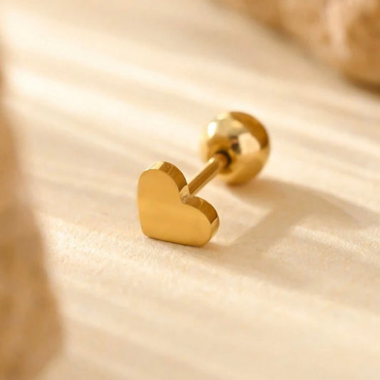 Heart Gold Piercing