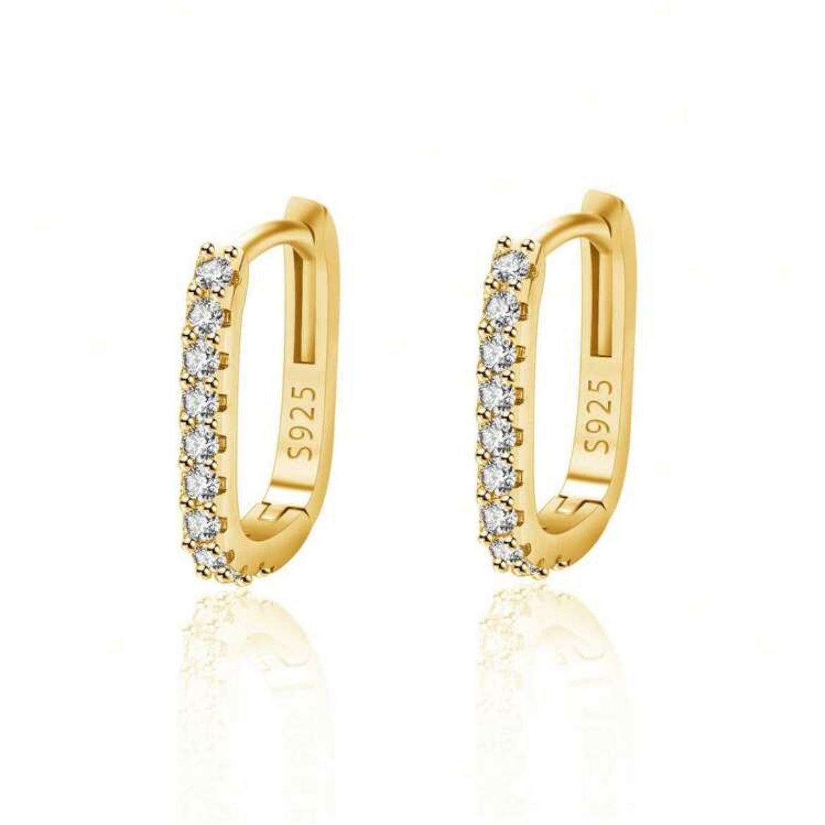 Gold and Crystal Earrings