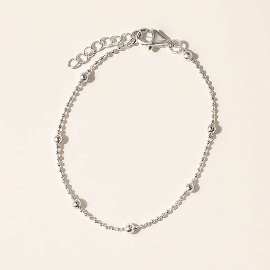 Silver Beaded Bracelet