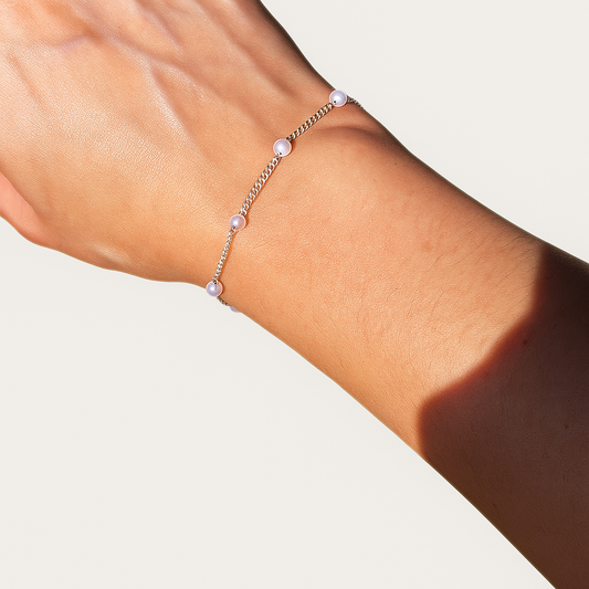 Silver and Pearl Bracelets