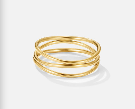 Elegant Triple Loop Ring