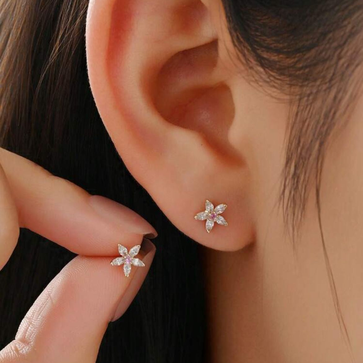 Sterling Silver Crystal Earrings