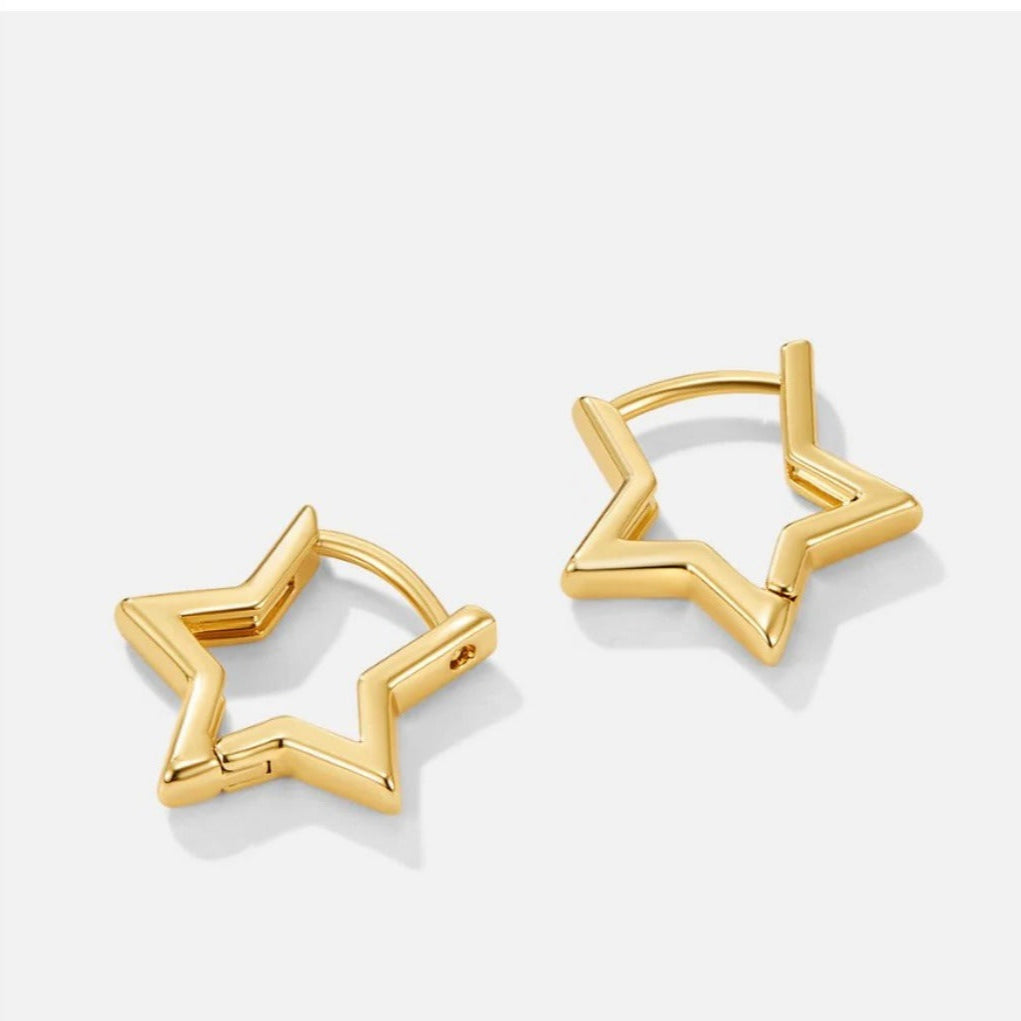 Star Hoop Earrings