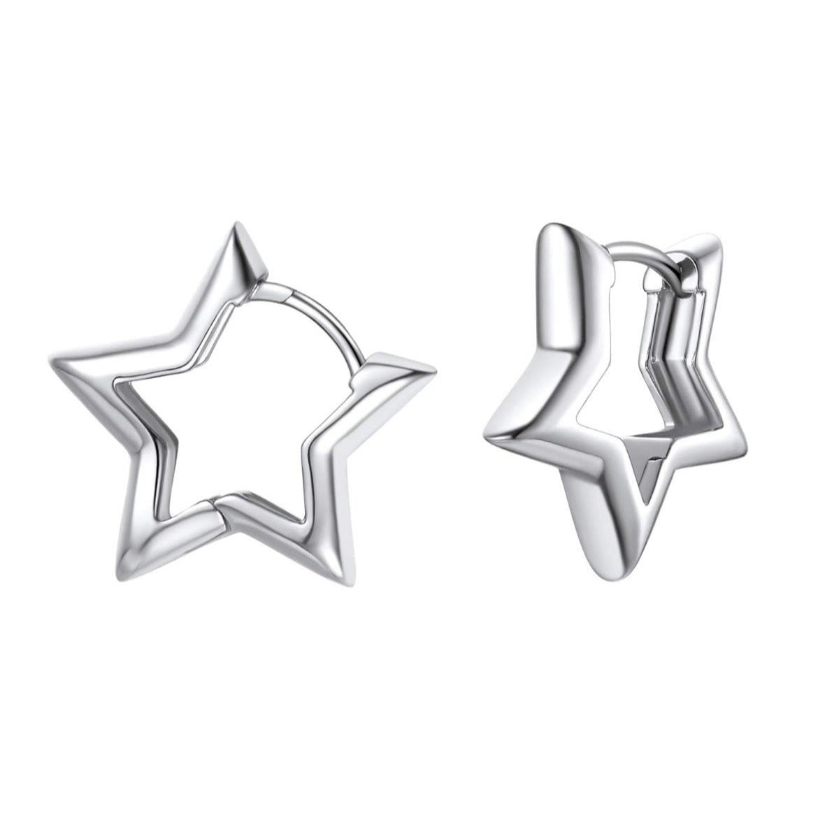 Star Hoop Earrings